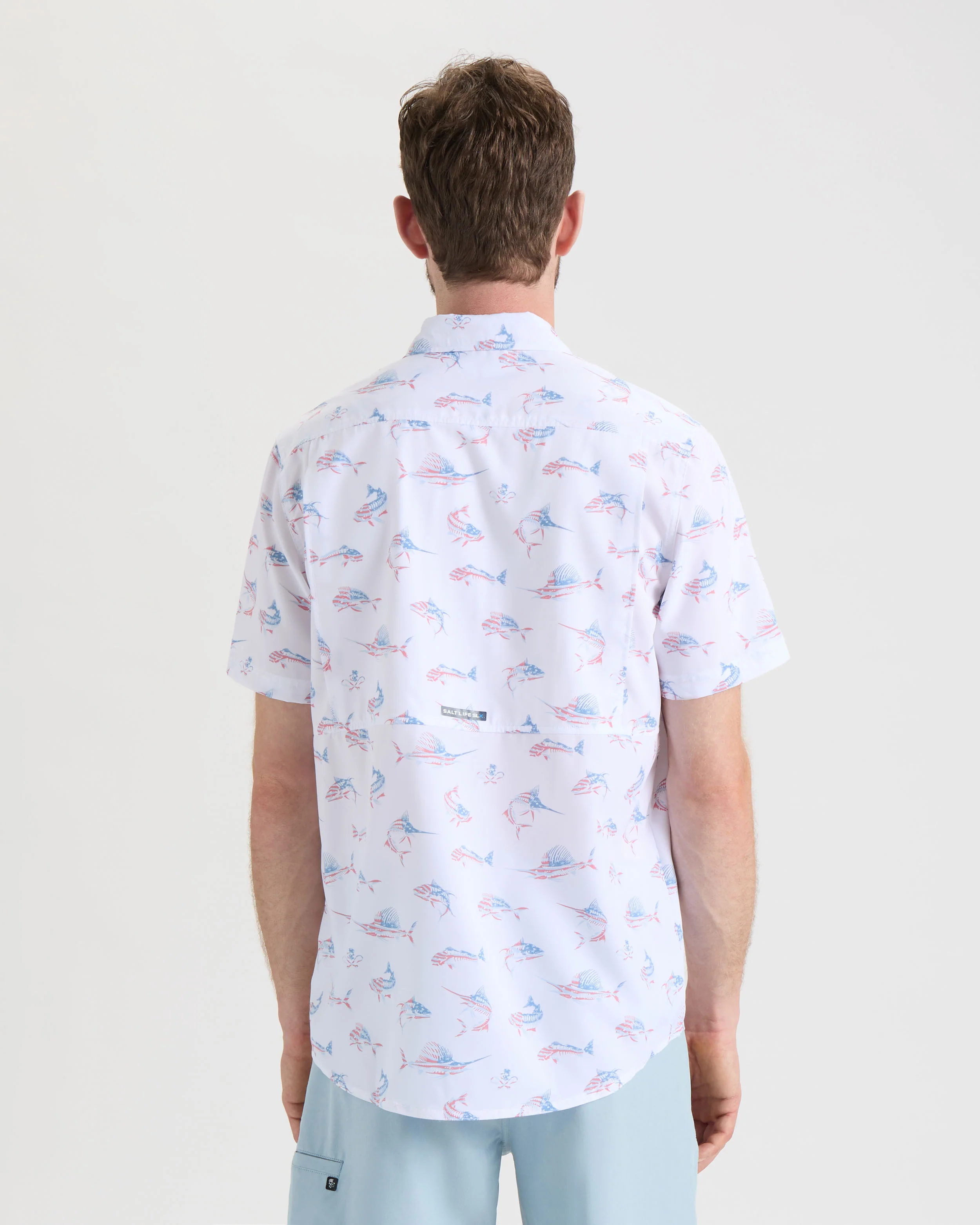 Men's Fish N' Bones Americana SLX Performance Short Sleeve Shirt - Image 4