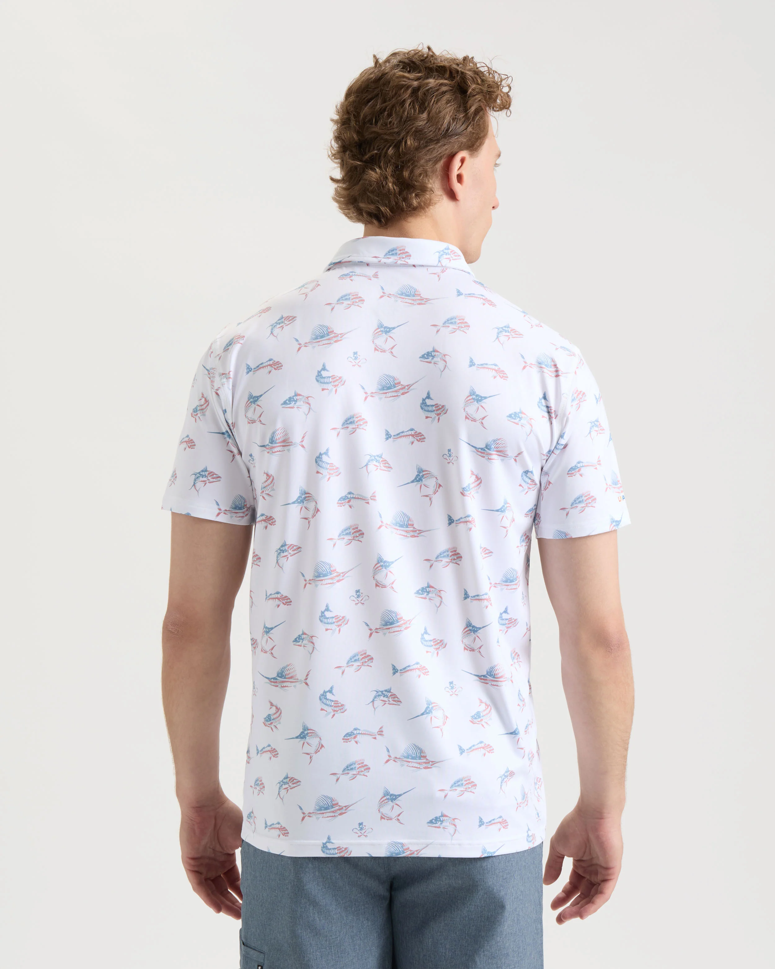 Men's Fish N' Bones Americana SLX Performance Polo - Image 5