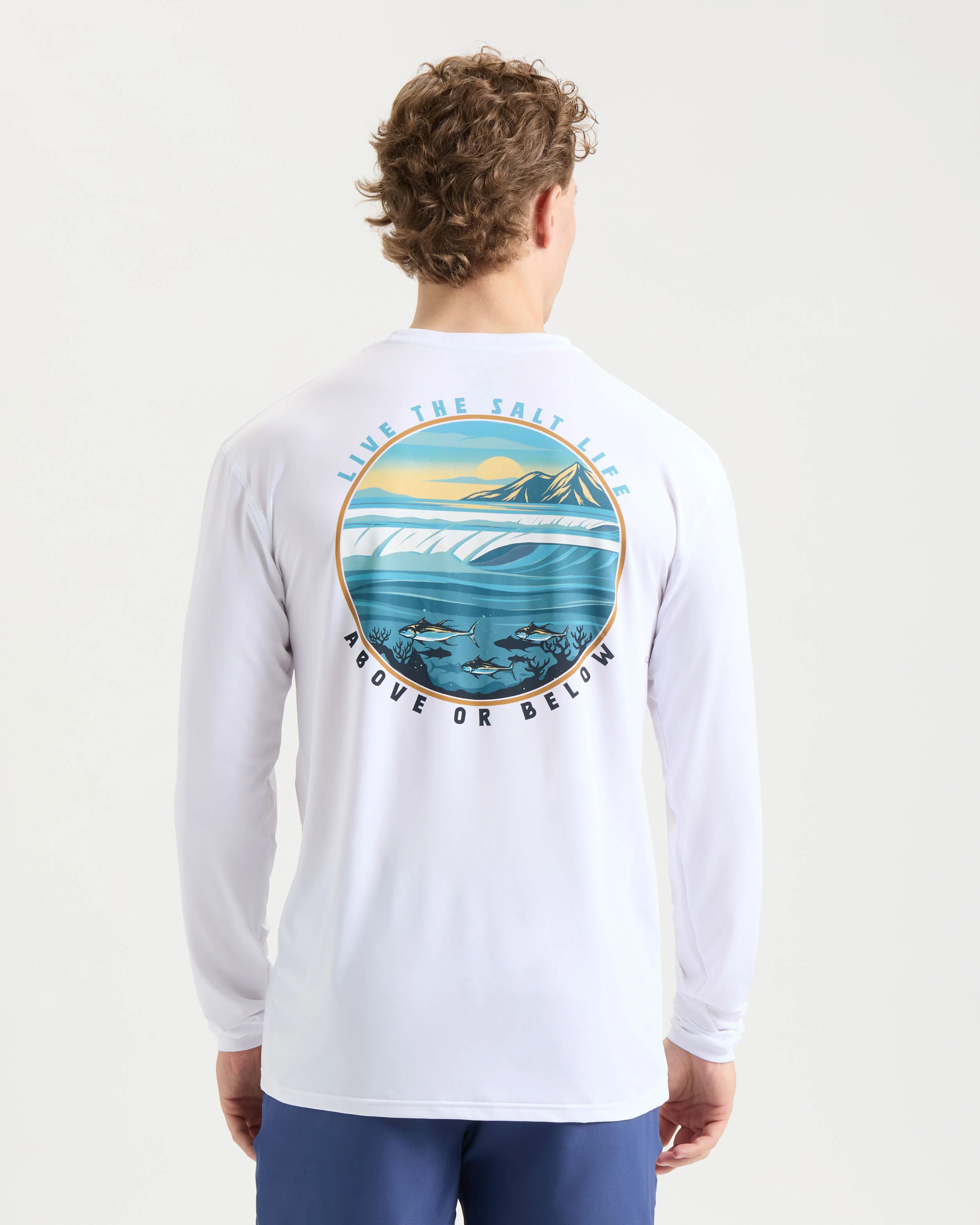 Men's Live Above Or Below SLX Performance Long Sleeve Shirt - Image 3