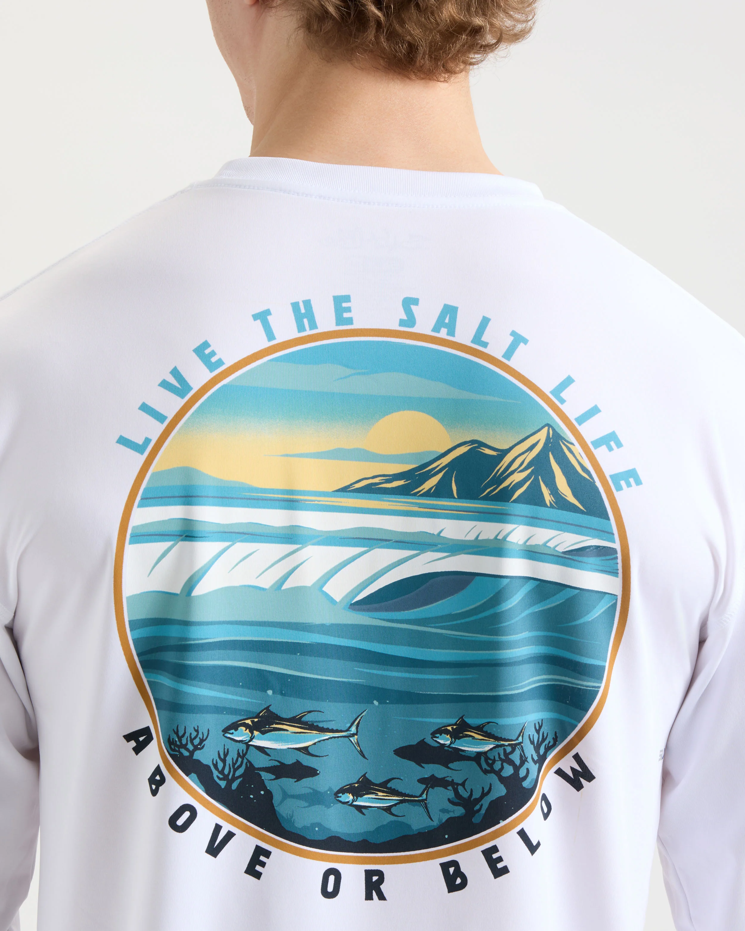 Men's Live Above Or Below SLX Performance Long Sleeve Shirt - Image 5